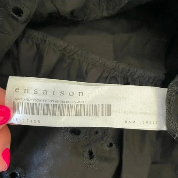 En Saison black eyelit flutter maxi dress - Picture 9 of 11